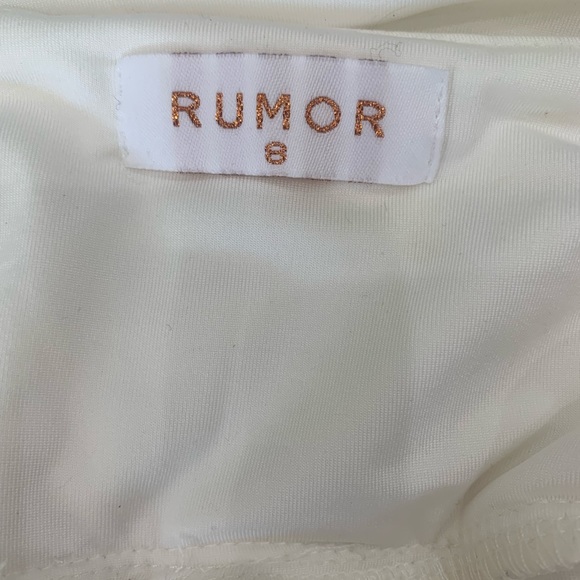 RUMOUR size 8 ruched cutout mini dress in white - Picture 5 of 6
